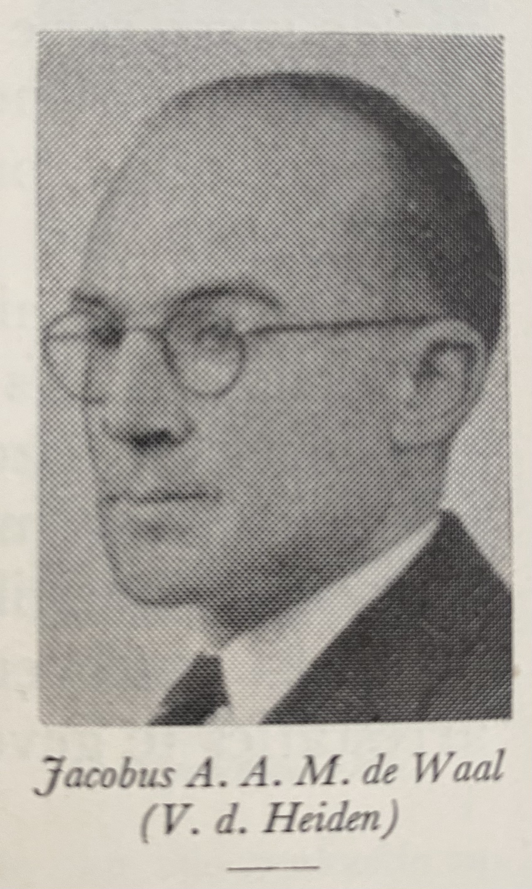 Foto Jacobus Antonius Aloijsius Maria de Waal (Gedenkboek LO-LKP pag. 281 / Stichting WO2 Sporen RK)