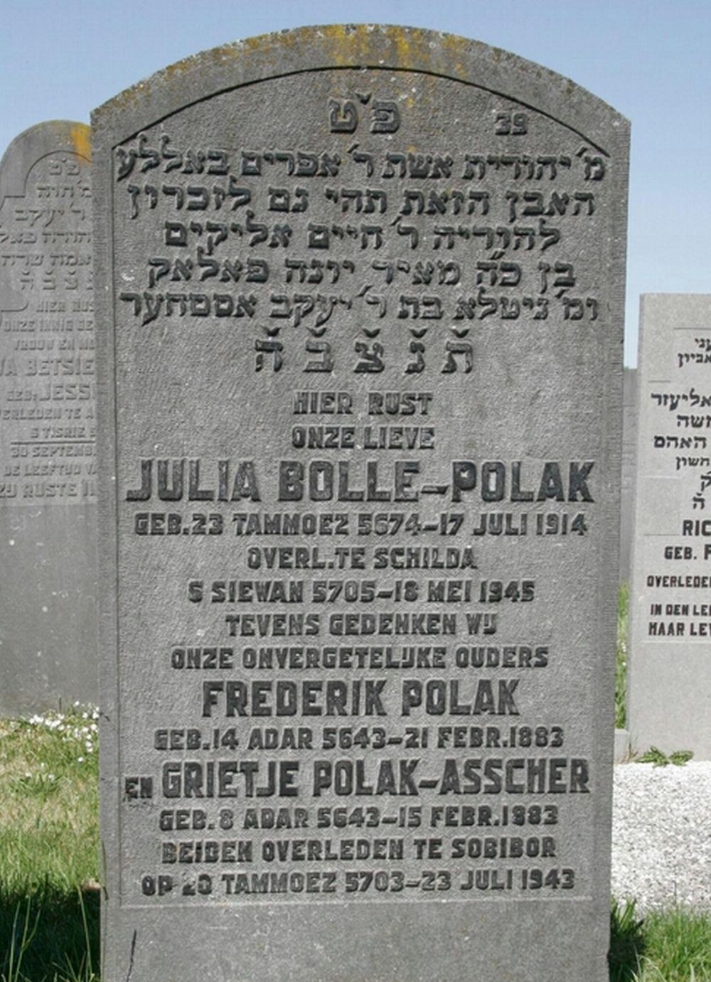 Graffoto J. Bolle-Polak, bron Stenenarchief
